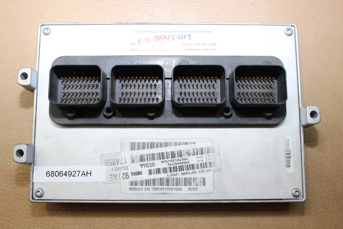 12 RAM 1500 4X2 5.7L AT ECU ECM PCM ENGINE CONTROL COMPUTER 68064927AH PROBADA PCM