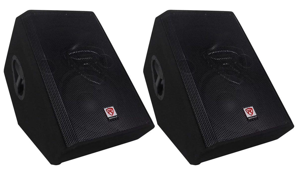 (2) Rockville RSizeM12P 12" 1000 Watt 2-Way Passive Sizetage Floor Monitor Sizepeakers